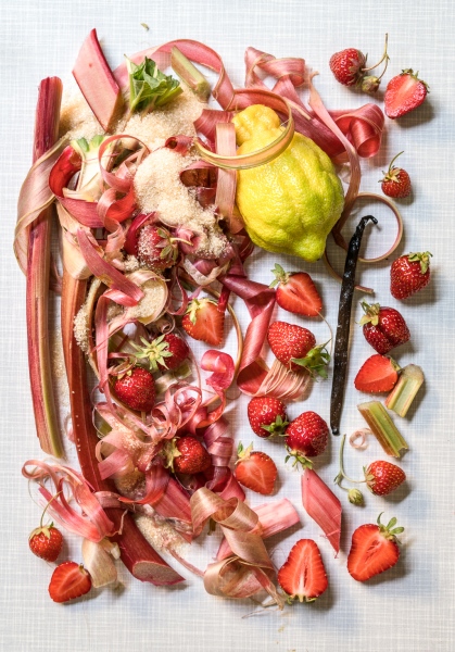 Erdbeer-Rhabarber-Marmelade Ingredients